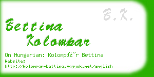 bettina kolompar business card